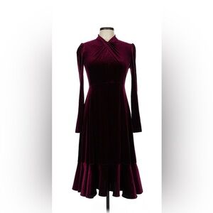 Beautiful rich burgundy trumpet hem dress.